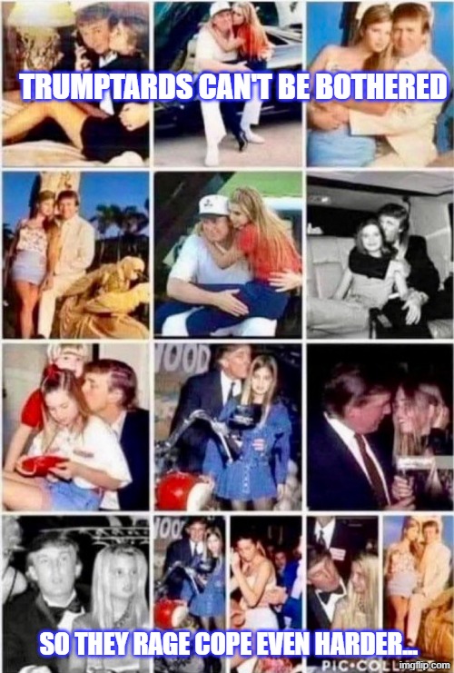 TRUMP'S "BOSS" PAGEANT | TRUMPTARDS CAN'T BE BOTHERED; SO THEY RAGE COPE EVEN HARDER... | image tagged in politics,political meme | made w/ Imgflip meme maker