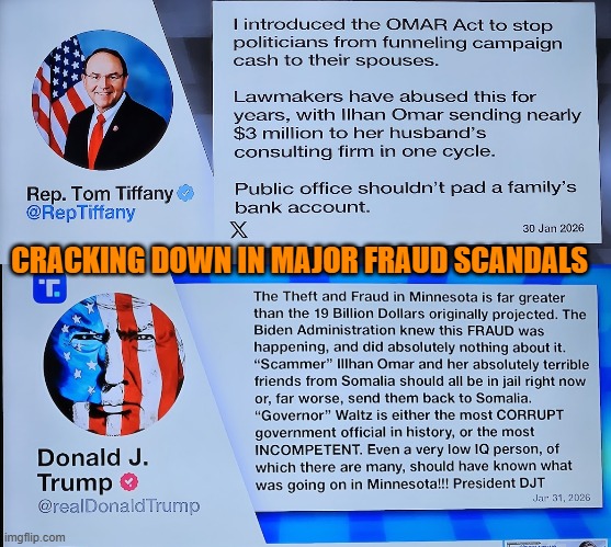 Omar act: Cracking down in major fraud scandals | CRACKING DOWN IN MAJOR FRAUD SCANDALS | image tagged in ilhan omar,minnesota,fraud,government corruption,tim walz,somalis | made w/ Imgflip meme maker