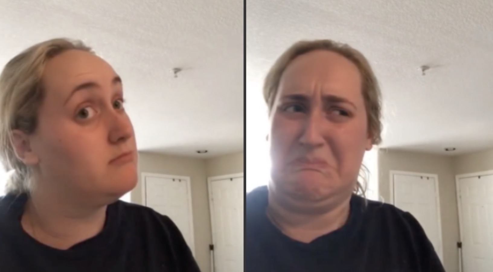 Interested then disgusted girl Blank Meme Template