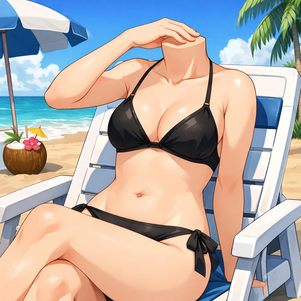 headless hot anime girl Blank Meme Template