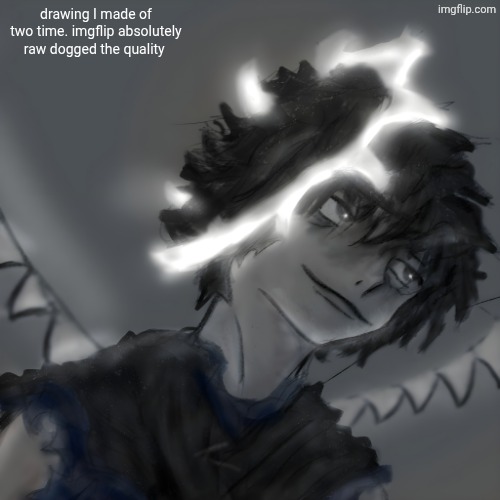 I tried writing 'c0p' in there but for some reason imgflip screwed it | drawing I made of two time. imgflip absolutely raw dogged the quality | made w/ Imgflip meme maker