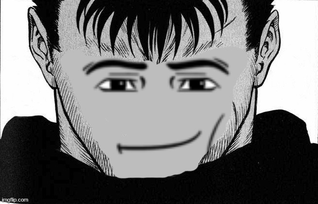 Roblox Guts | image tagged in guts smile,man face | made w/ Imgflip meme maker