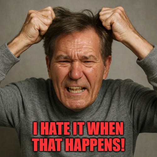 WHY! | I HATE IT WHEN THAT HAPPENS! | image tagged in why | made w/ Imgflip meme maker