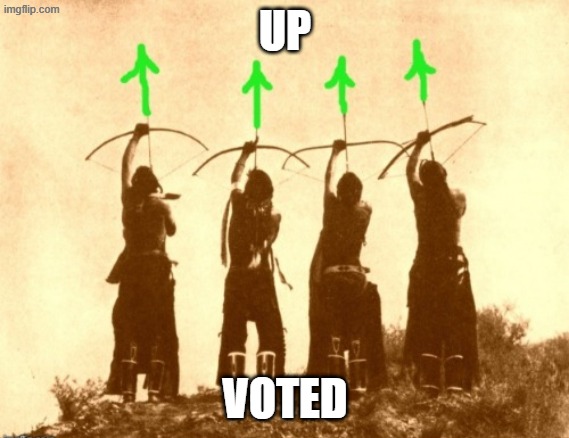 Native upvotes | UP VOTED | image tagged in native upvotes | made w/ Imgflip meme maker