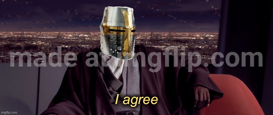 Crusader I agree | image tagged in crusader i agree | made w/ Imgflip meme maker