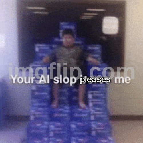 pleases | image tagged in your ai slop bores me | made w/ Imgflip meme maker