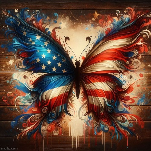 the flag as a butterfly | image tagged in photos | made w/ Imgflip meme maker
