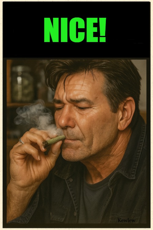 lou smoking | NICE! | image tagged in lou smoking | made w/ Imgflip meme maker