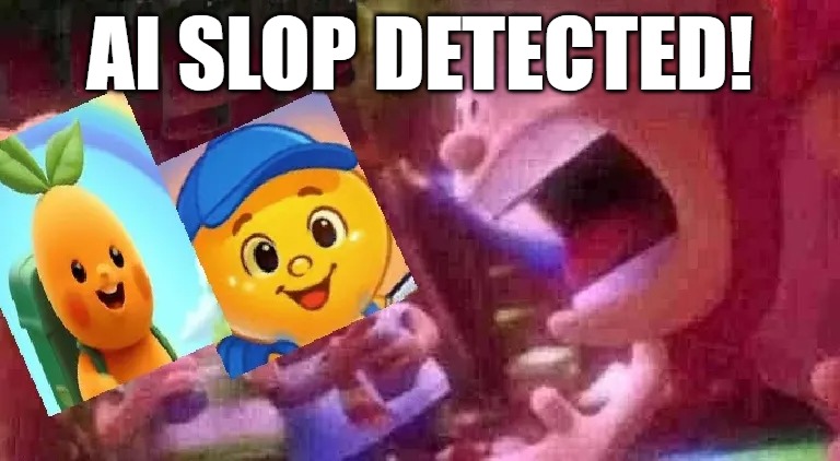 AI SLOP DETECTED! | image tagged in slop detected | made w/ Imgflip meme maker