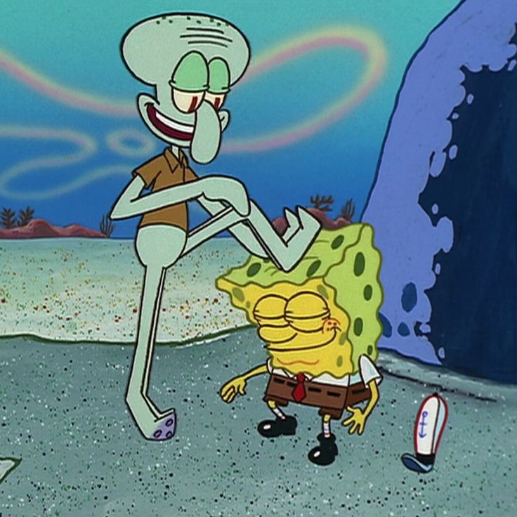 Squidward Stomping Spongebob Head Blank Meme Template