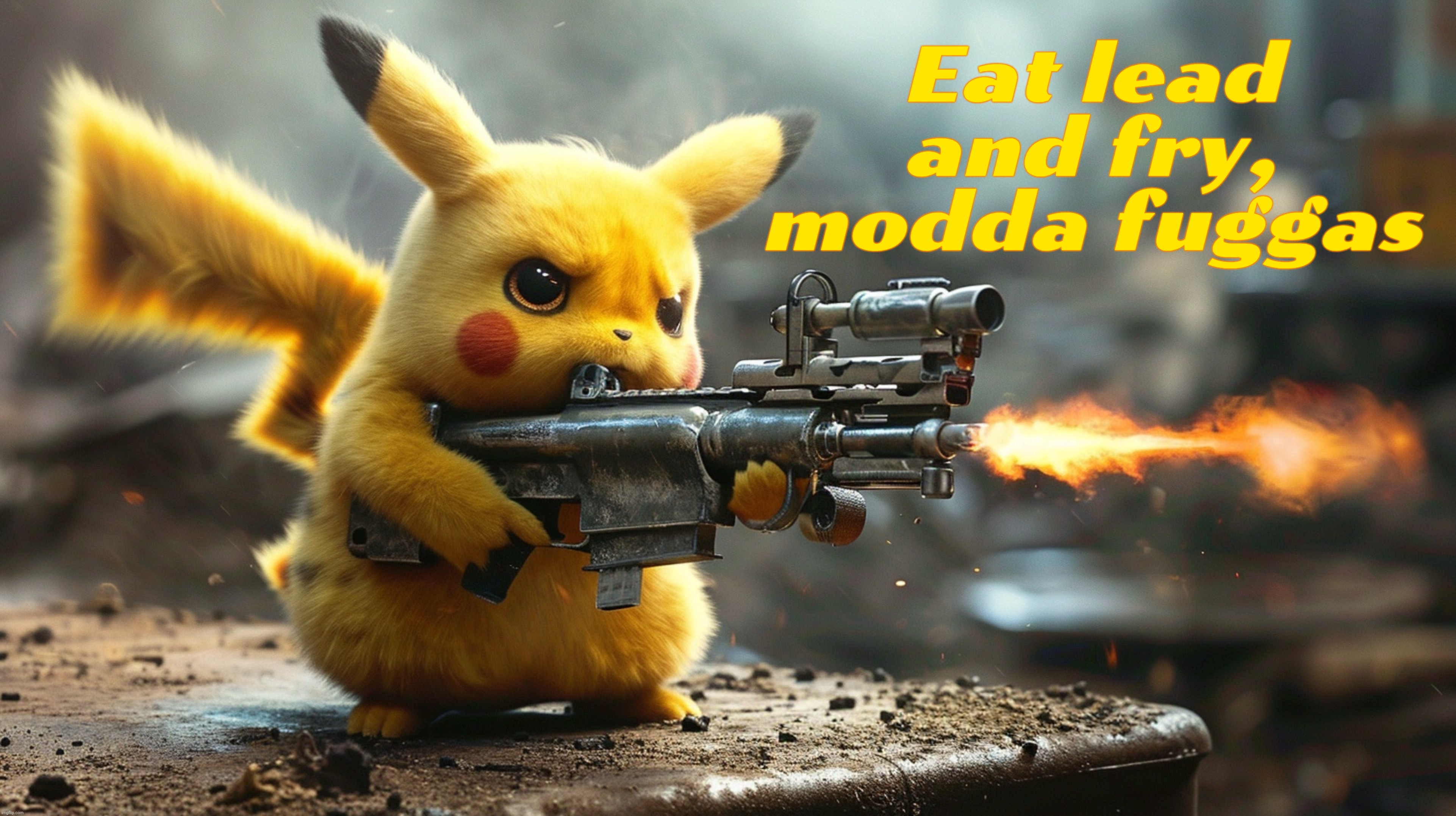 Eat lead
and fry,
modda fuggas | made w/ Imgflip meme maker