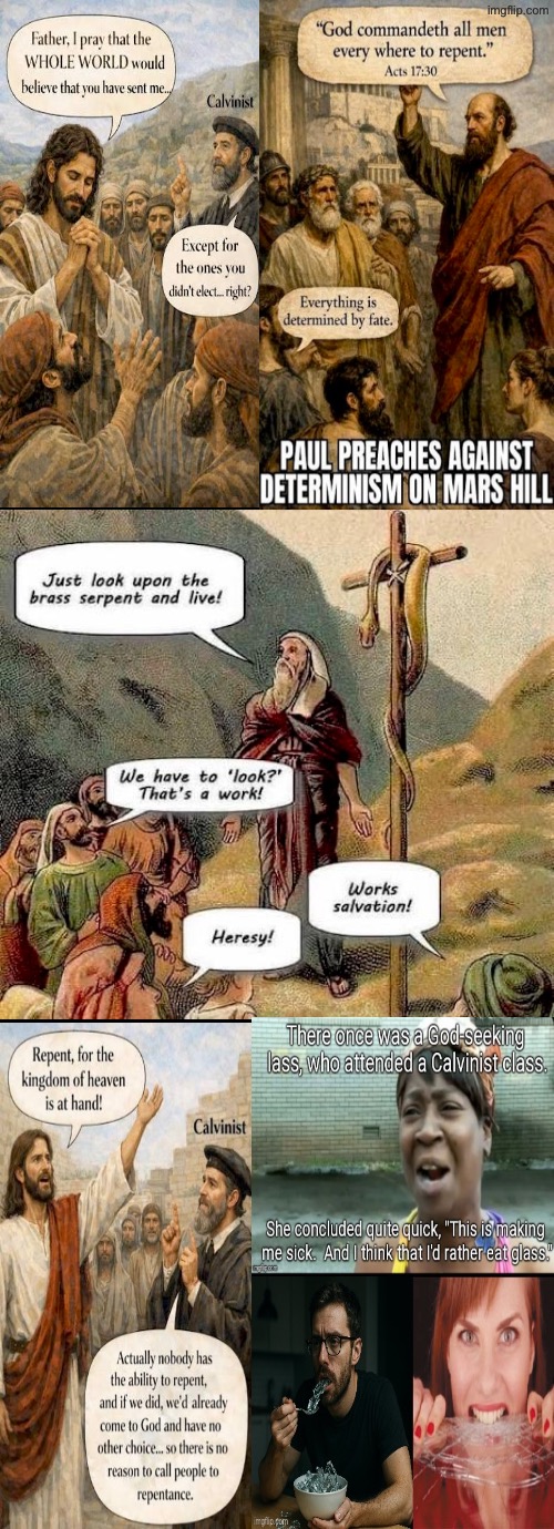 I'd sooner drink nuclear sludge | image tagged in calvinism,calvinist memes,anti calvinism,reformed theology,gnostic corpse dogma,nightmare theology | made w/ Imgflip meme maker