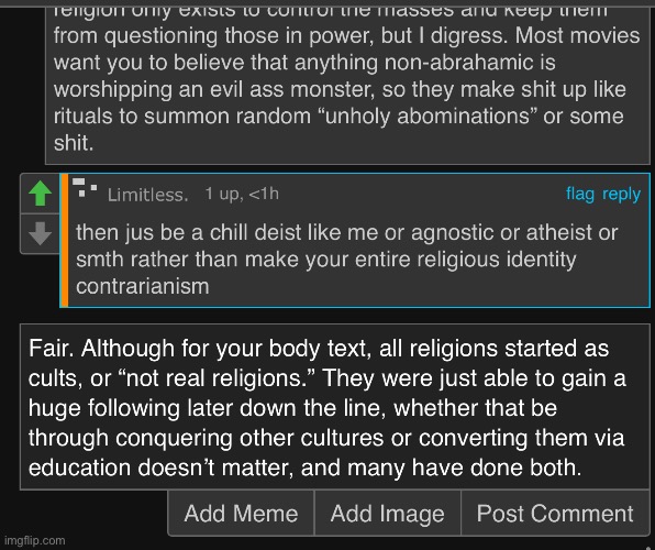 This might piss some of you off but this is how a lot of religions spread throughout the world | made w/ Imgflip meme maker