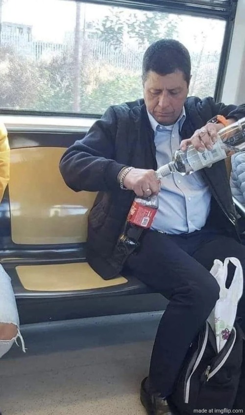 man pouring vodka in coca cola | made w/ Imgflip meme maker