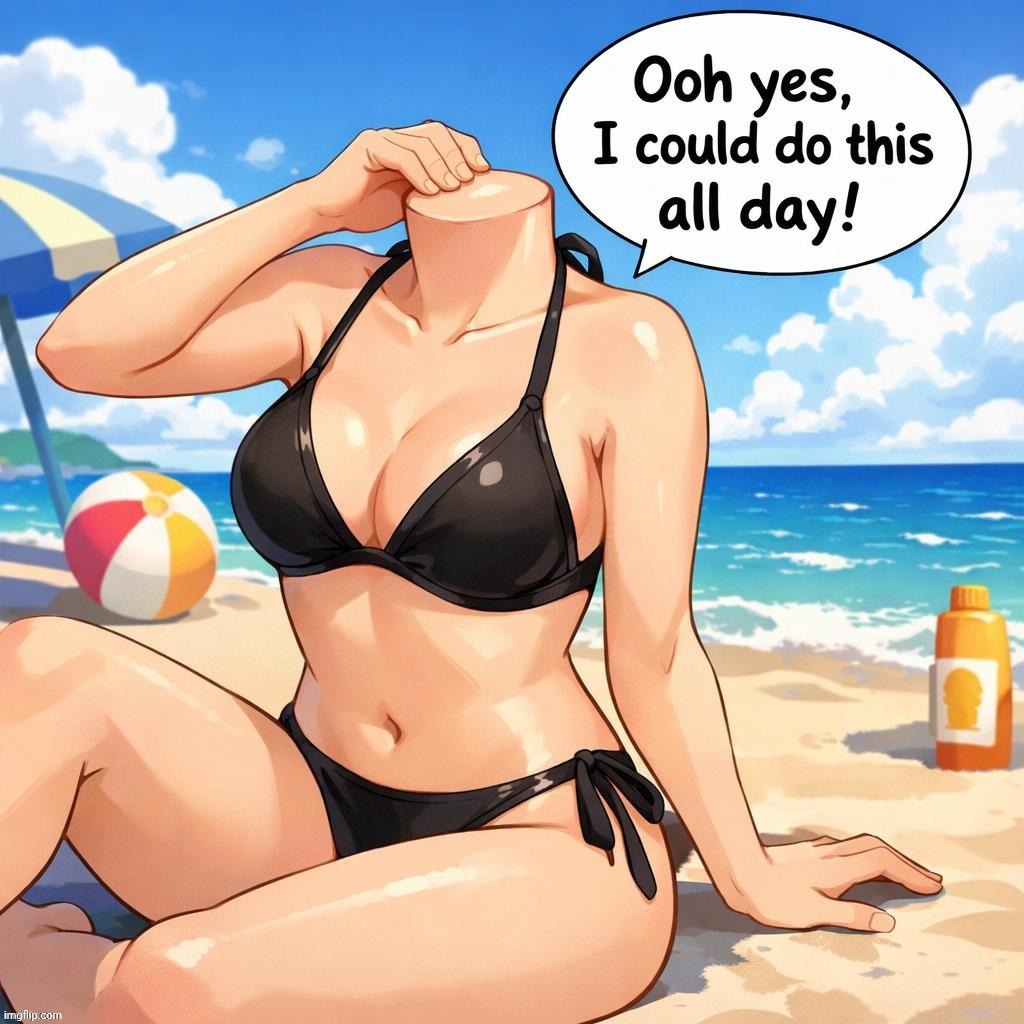 Headless girl rubbing her stump | image tagged in x12j | made w/ Imgflip meme maker