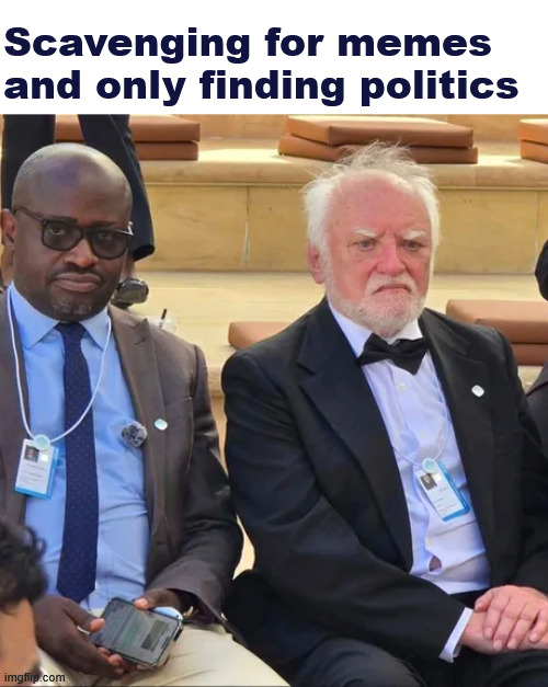 It's gettin pretty sparse out here | Scavenging for memes and only finding politics | made w/ Imgflip meme maker