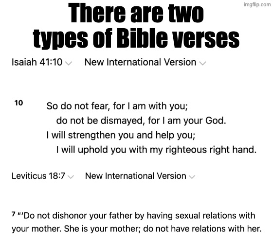 Amen | There are two types of Bible verses | made w/ Imgflip meme maker