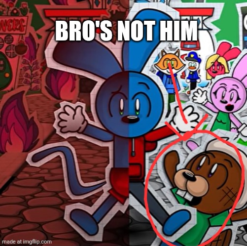 Riggy toon turf poster | BRO'S NOT HIM | image tagged in riggy toon turf poster | made w/ Imgflip meme maker