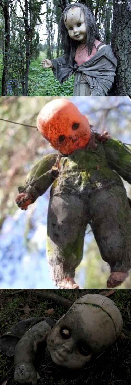 Haunted Doll Island | image tagged in cursed images,haunted,creepy doll,island,what a terrible day to have eyes,possessed | made w/ Imgflip meme maker