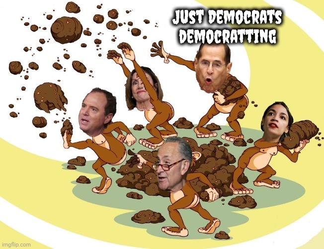 Flinging Poop | Just Democrats democratting | image tagged in flinging poop | made w/ Imgflip meme maker
