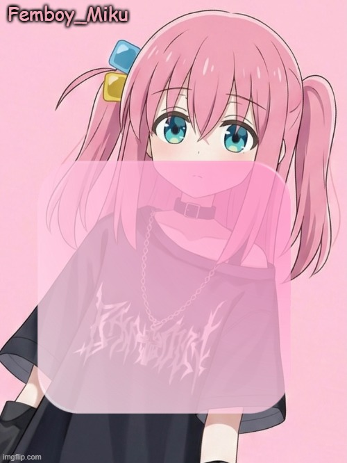 Femboy Miku bocchi announcement temp Blank Meme Template