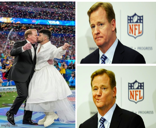Roger Goodell hires Bad Bunny for halftime show Blank Meme Template
