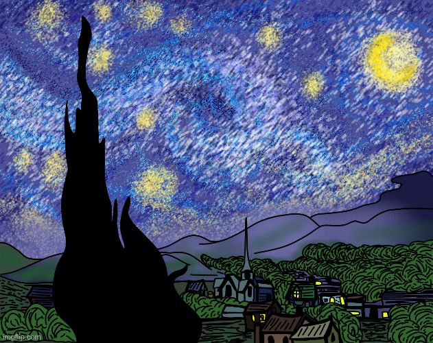 WIP of my Spanish project (we're in an art unit rn) | made w/ Imgflip meme maker