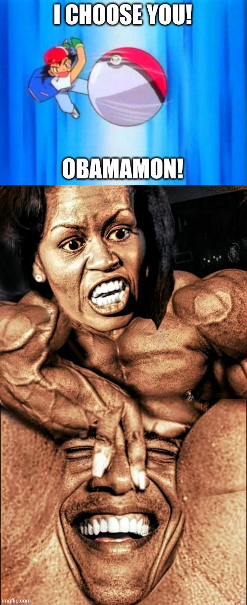 I CHOOSE YOU! OBAMAMON! | image tagged in i choose you,mike and barry | made w/ Imgflip meme maker