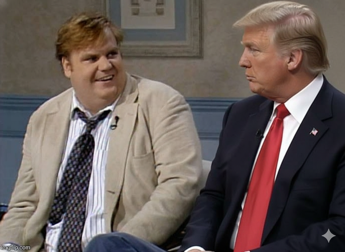 Chris Farley Show w Donald Trump Blank Meme Template