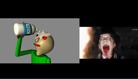 Baldi And Melting Face V2 Blank Meme Template