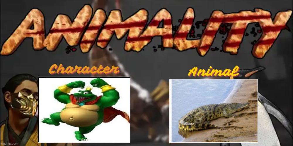 King k rool into Crocodile | image tagged in mk | made w/ Imgflip meme maker