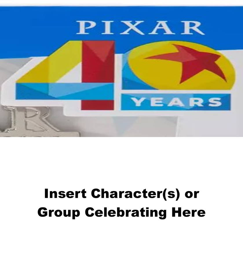 which character celebrates 40 years of pixar ? Blank Meme Template