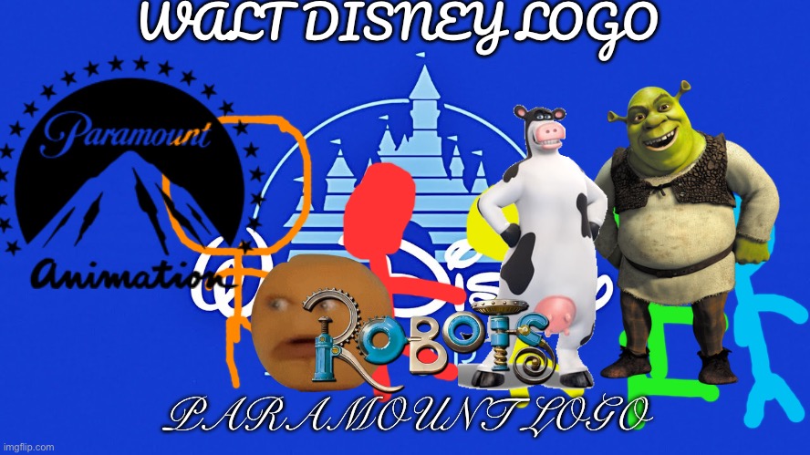 Walt Disney Logo Paramount Logo Blank Meme Template