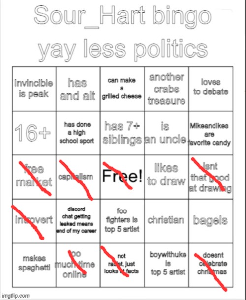 Sour_Hart bingo 2 | image tagged in sour_hart bingo 2 | made w/ Imgflip meme maker