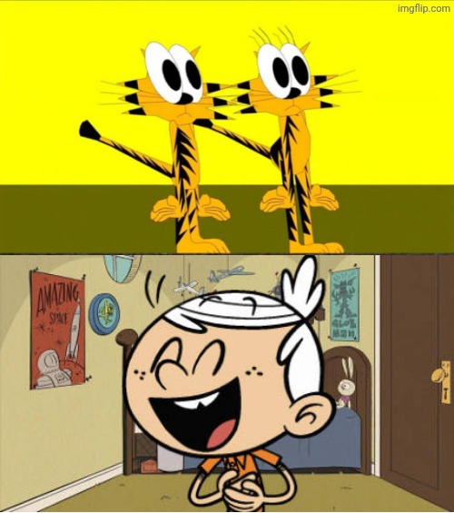 lincoln laugh at Timmy Tiger and Tanya Tigress naked?! | image tagged in what's laugh at timmy tiger and tanya tigress naked,deviantart,crossover,paramount,the loud house | made w/ Imgflip meme maker