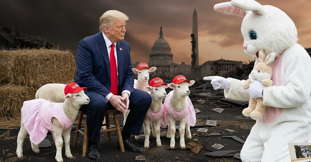 High Quality SHOW ME ON THE BUNNY Blank Meme Template