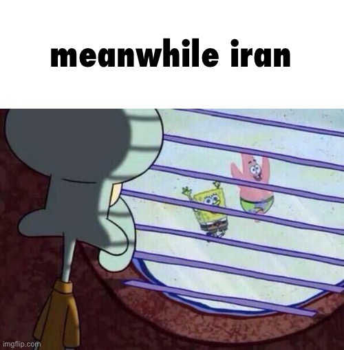 Squidward window | meanwhile iran | image tagged in squidward window | made w/ Imgflip meme maker