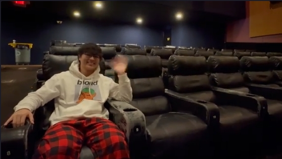 Man Sitting In A Movie Theahter Seat Blank Meme Template