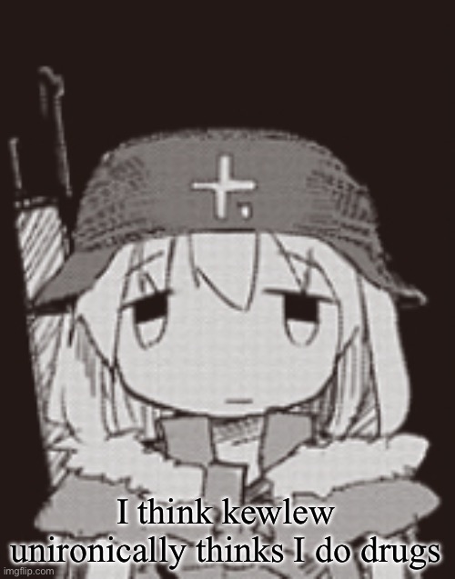 yuuri staring | I think kewlew unironically thinks I do drugs | image tagged in yuuri staring | made w/ Imgflip meme maker