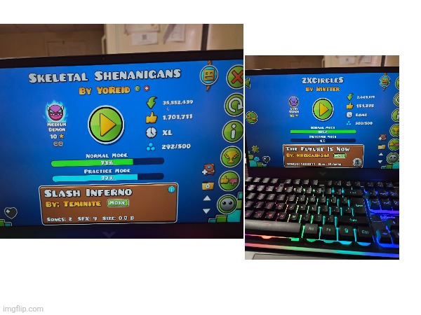 Bros doing side quests instead of beating his first insane | made w/ Imgflip meme maker