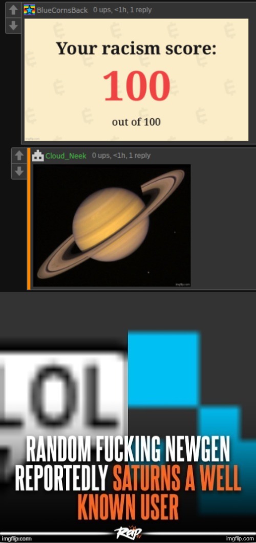 image tagged in newgen reportedly saturns well known user | made w/ Imgflip meme maker