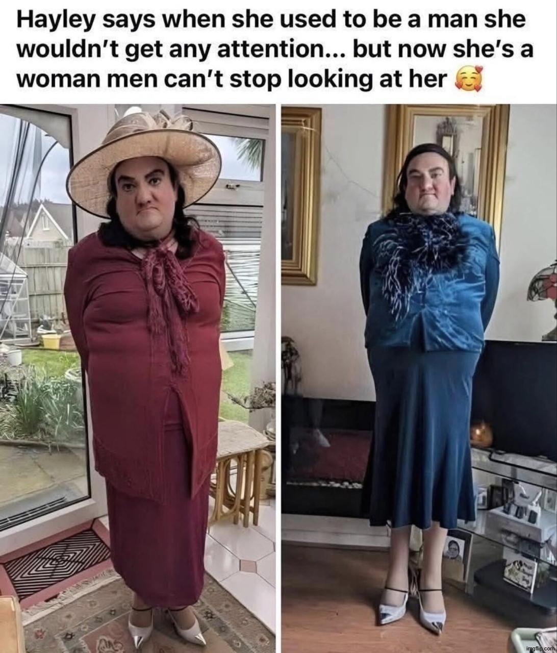 Fugly. Hardly Hayley. | image tagged in fugly,tired of hearing about transgenders,hardly davidson,2 genders,y chromosome,fake people | made w/ Imgflip meme maker