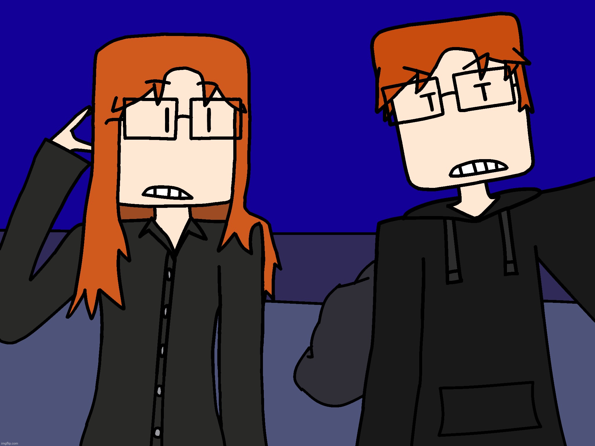 MC and CC are outside in Copperton (there wasn't snow here today) | image tagged in comics,mc,cc,mc and cc,moscovio may,expedition | made w/ Imgflip meme maker