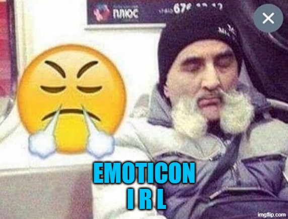 EMOTICON
 I R L | made w/ Imgflip meme maker