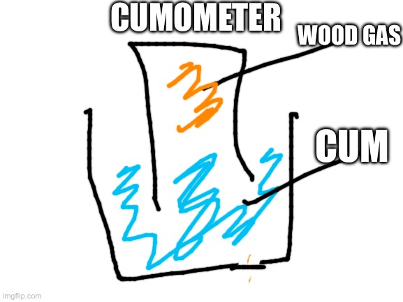 Blank White Template | CUMOMETER; WOOD GAS; CUM | image tagged in blank white template | made w/ Imgflip meme maker