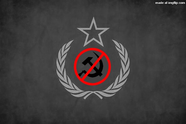 anti-communism flag | image tagged in soviet russia,communists,communism,flag,anti communist,based | made w/ Imgflip meme maker