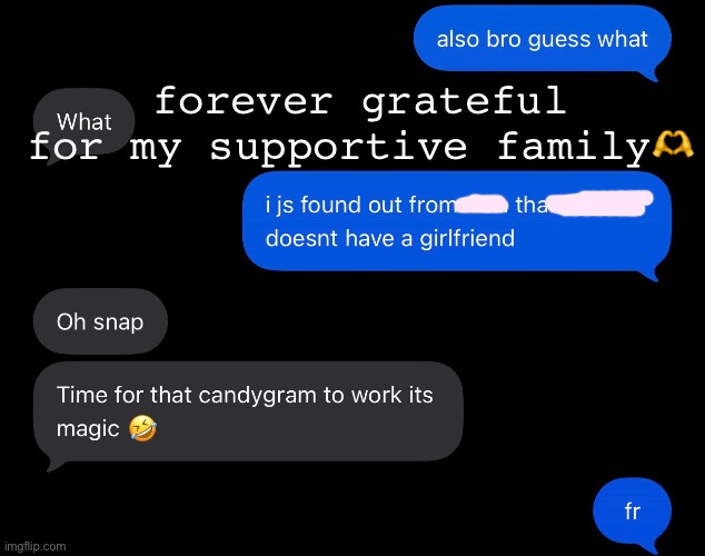 i love talkin to my mum abt her <3 AND SHE LOVES TO LISTEN | forever grateful for my supportive family🫶 | made w/ Imgflip meme maker