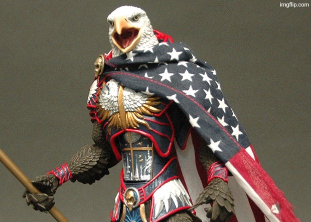 Patriotic Defender Eagle Of America | image tagged in patriotic defender eagle of america | made w/ Imgflip meme maker