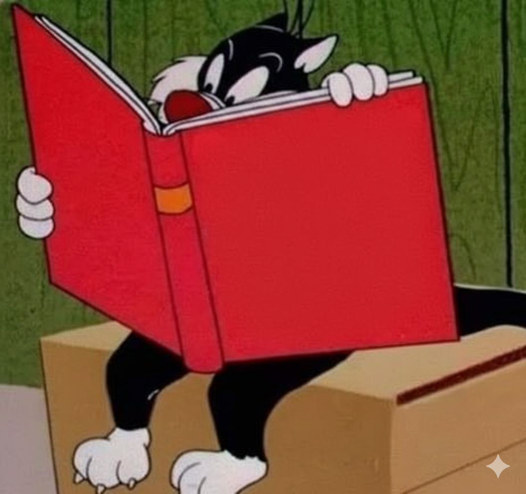 Sylvester reading Blank Meme Template