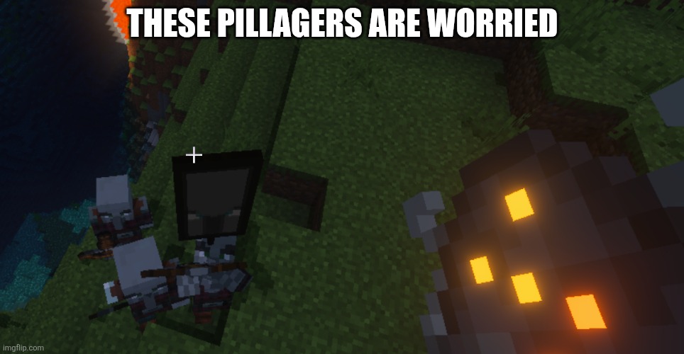 Pillager Patrol | THESE PILLAGERS ARE WORRIED | image tagged in pillager patrol | made w/ Imgflip meme maker